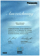 Auszeichnung Panasonic